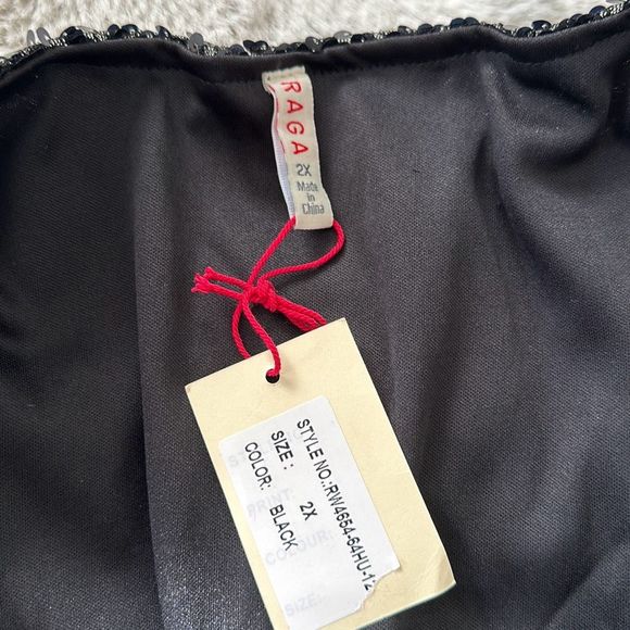 Raga Sequin Open Front Jacket Black - Picture 6 of 8